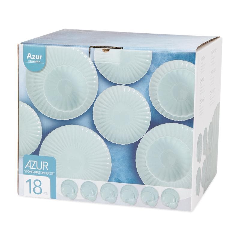 Bordenset bloemreliëf - mintgroen