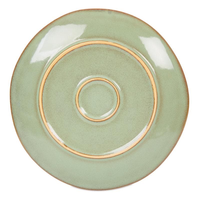 Handgemaakt servies in retro design - Mint Brown
