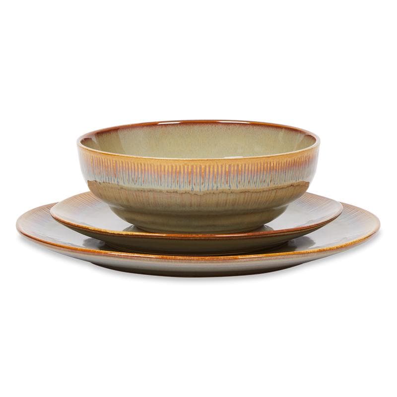 Handgemaakt servies in retro design - Storm Brown