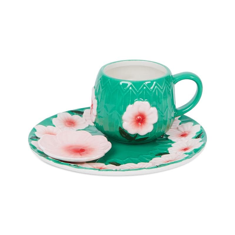 Serviesset met bloemenmotief