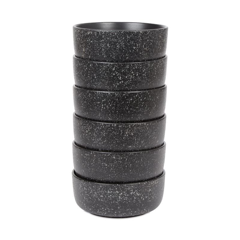 Serviesset met spikkelmotief - Grijs/bruin/zwart