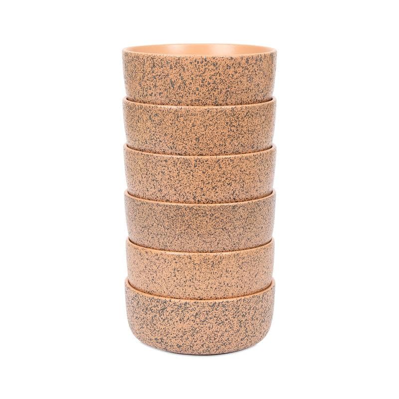 Serviesset met spikkelmotief - Beige/wit/bruin