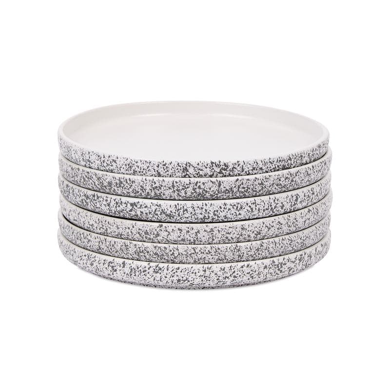 Service de table moucheté - beige, blanc et marron