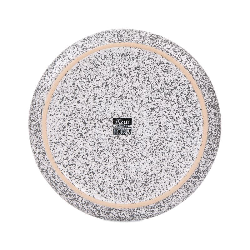 Service de table moucheté - beige, blanc et marron