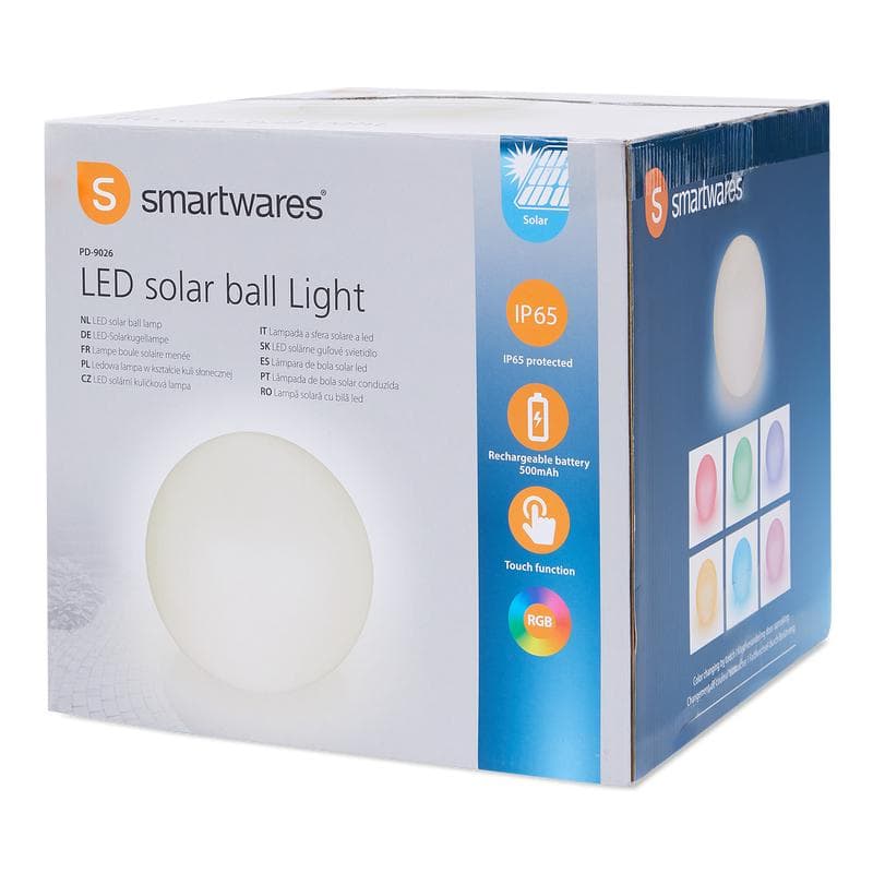 Lampe de jardin solaire - sphère LED