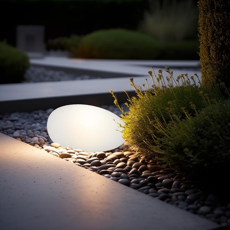 Lampe de jardin solaire - pierre LED