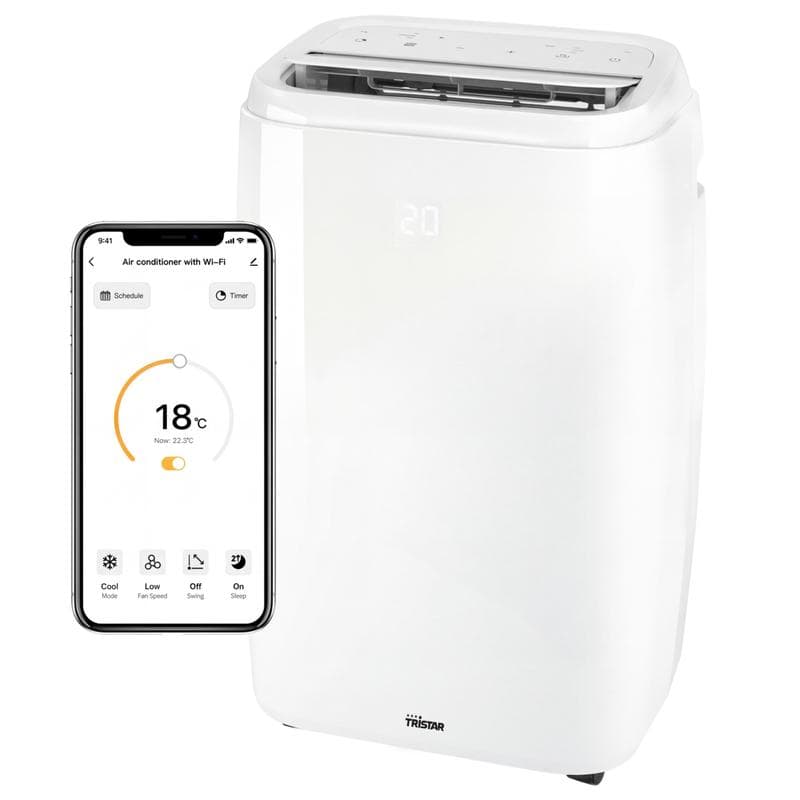 Mobiele smart airco - wit