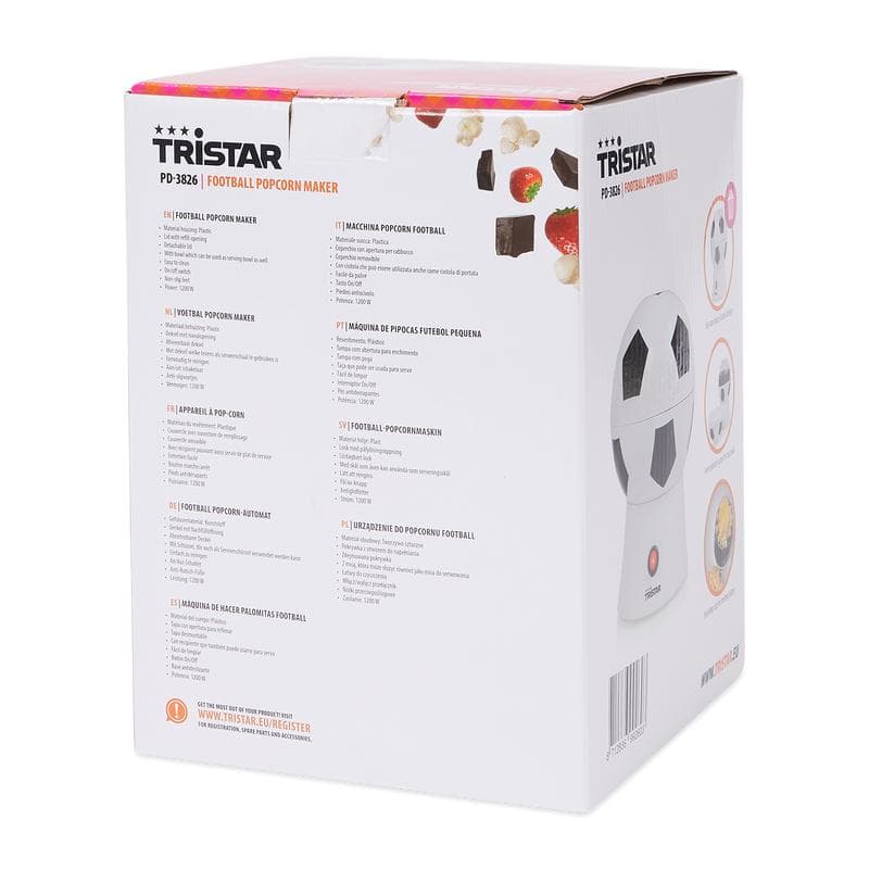 Voetbal popcornmachine