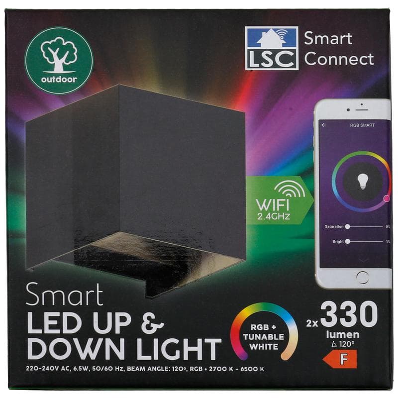 LSC Smart Connect buiten wandlamp - kubus