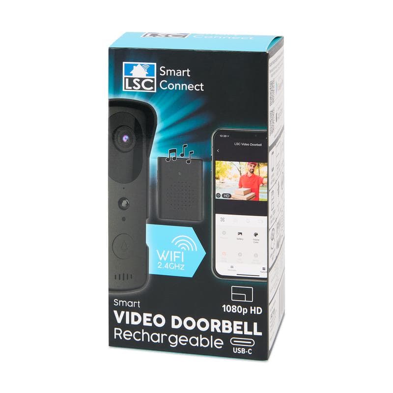 LSC Smart Battery Video Doorbell + USB Chime