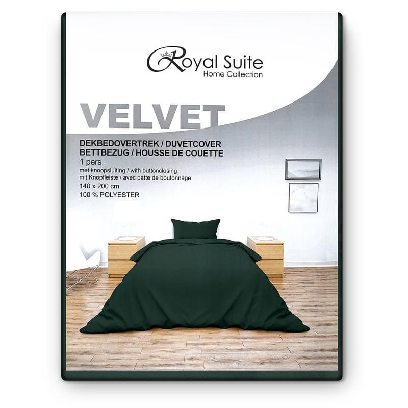 Parure de lit en velours 140 x 200 - vert
