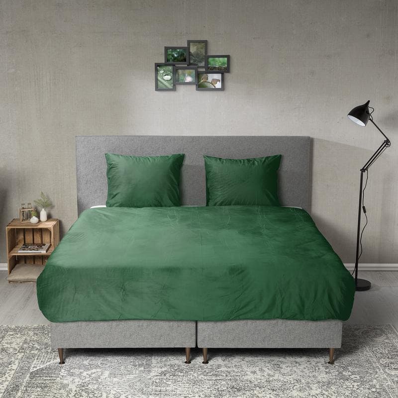 Dekbedovertrek velvet 200 x 200 - Groen