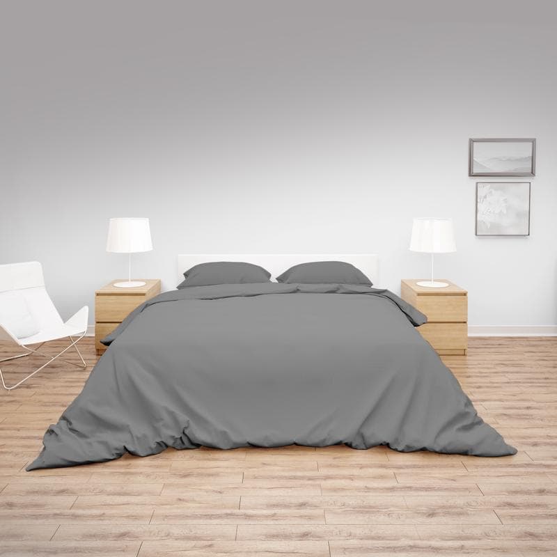 Dekbedovertrek velvet 200 x 200 - Grijs