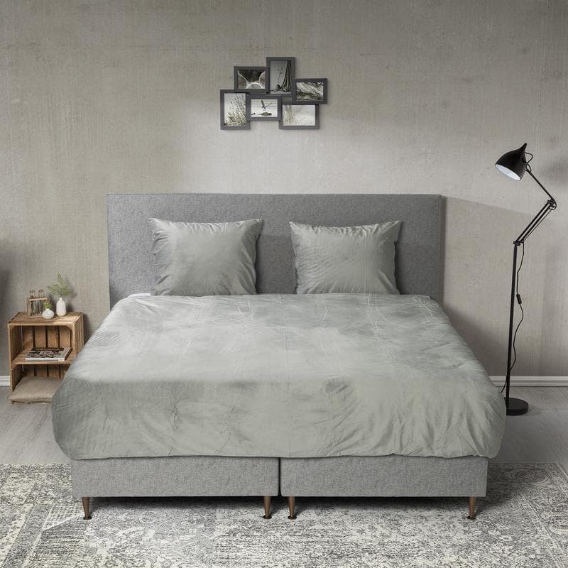 Dekbedovertrek velvet 200 x 200 - Grijs
