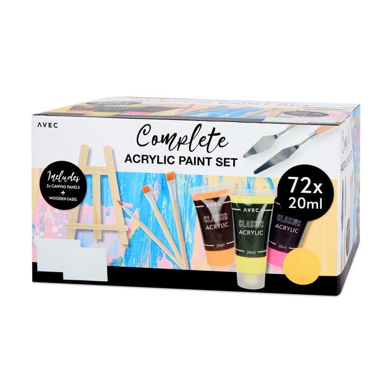 Acrylverfset met schildersezel