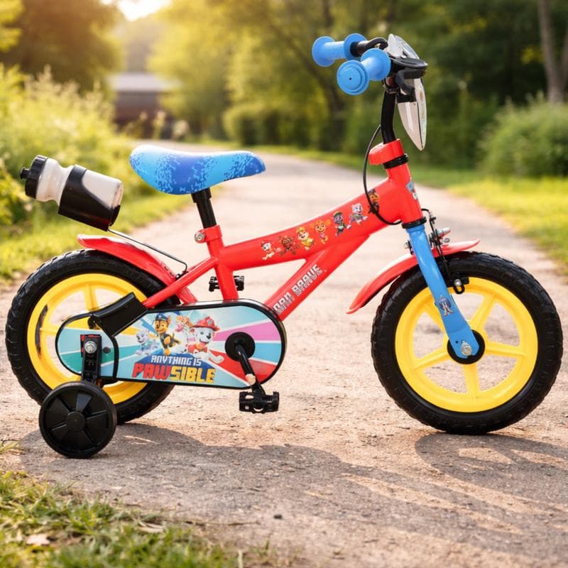 Vélo enfant 12 pouces La Pat'Patrouille - rouge