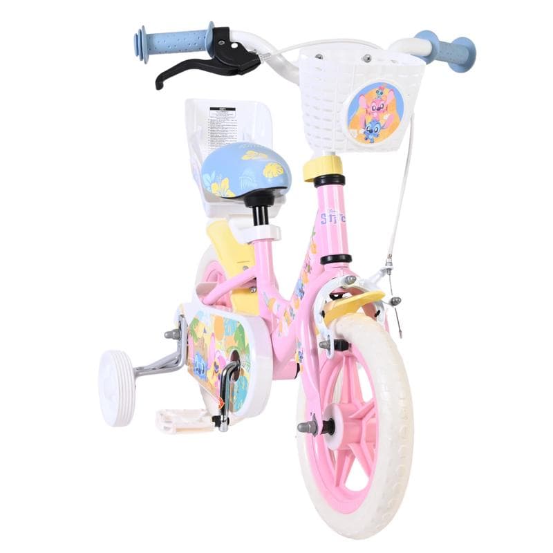 Kinderfiets 12 inch – Stitch – roze