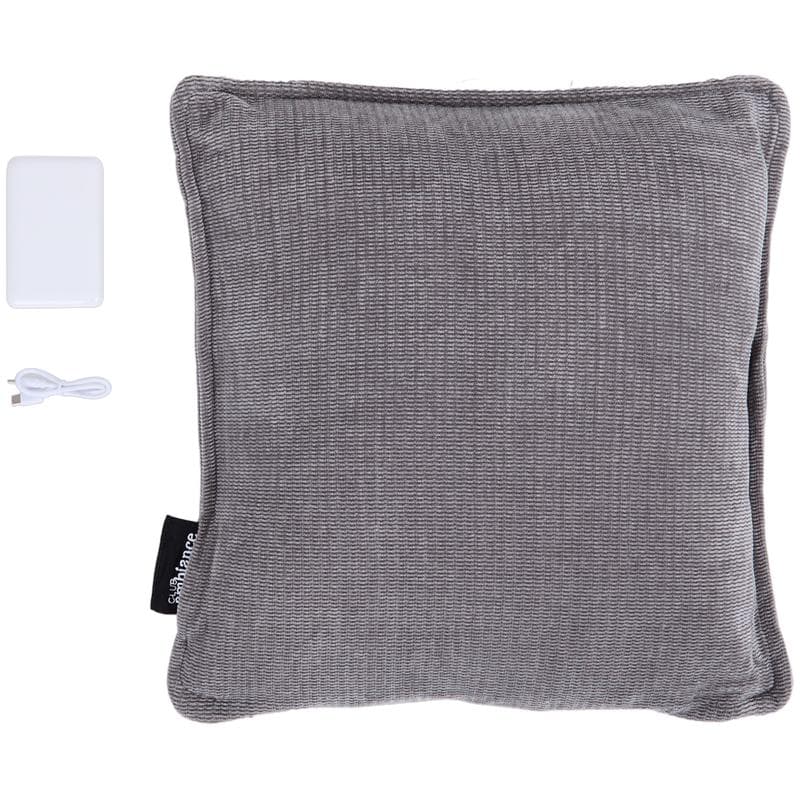 Coussin chauffant en chenille - gris