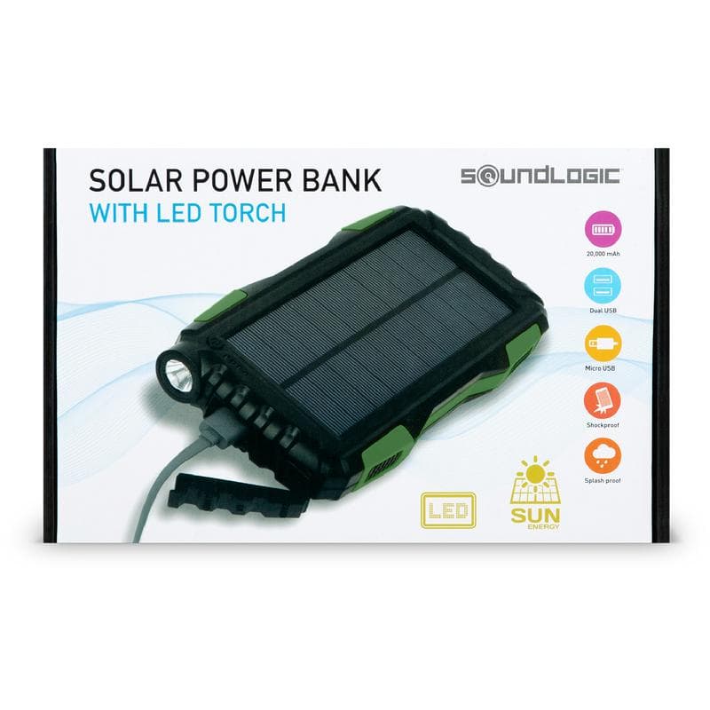 Solar powerbank groen