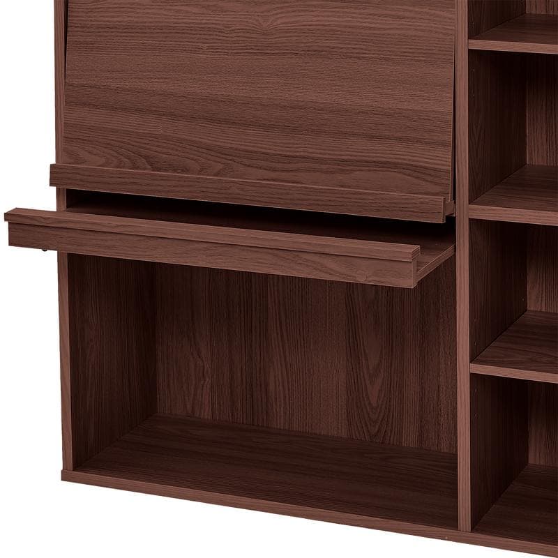 Kast met klepdeuren - Donkerbruin