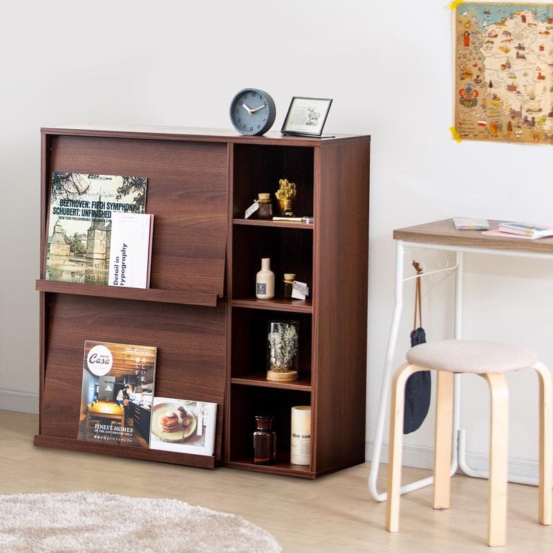 Kast met klepdeuren - Donkerbruin