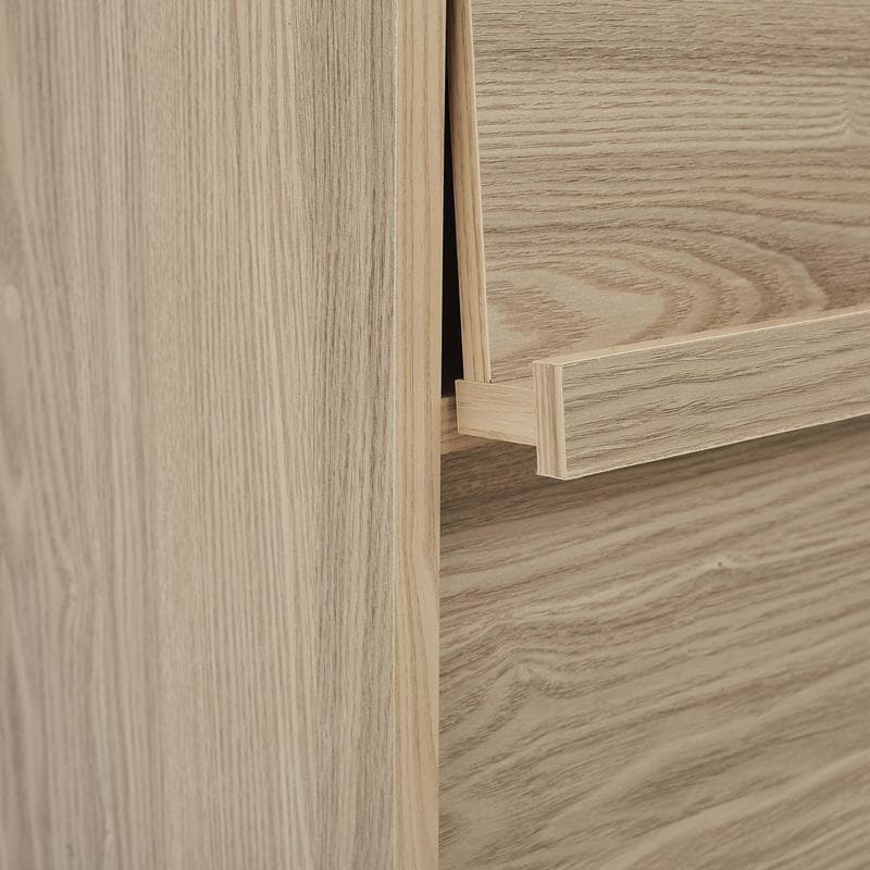 Étagère avec portes à rabat - bois clair