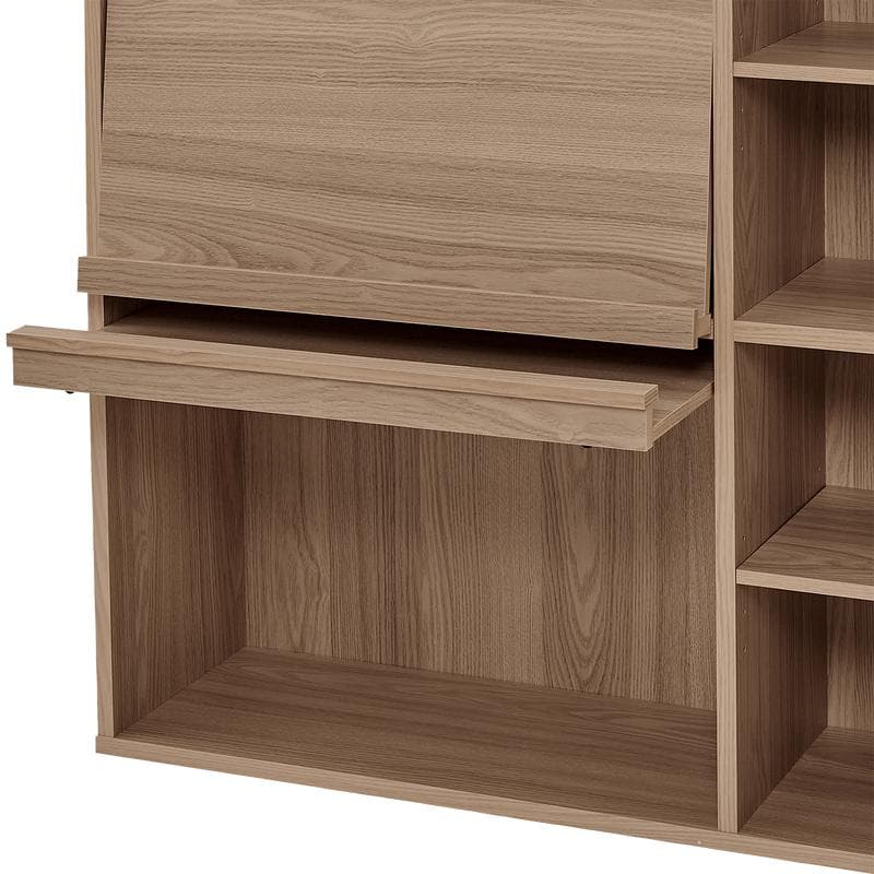 Kast met klepdeuren - Grijsbruin