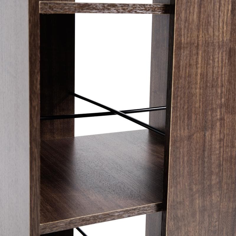 Étagère rotative - bois foncé