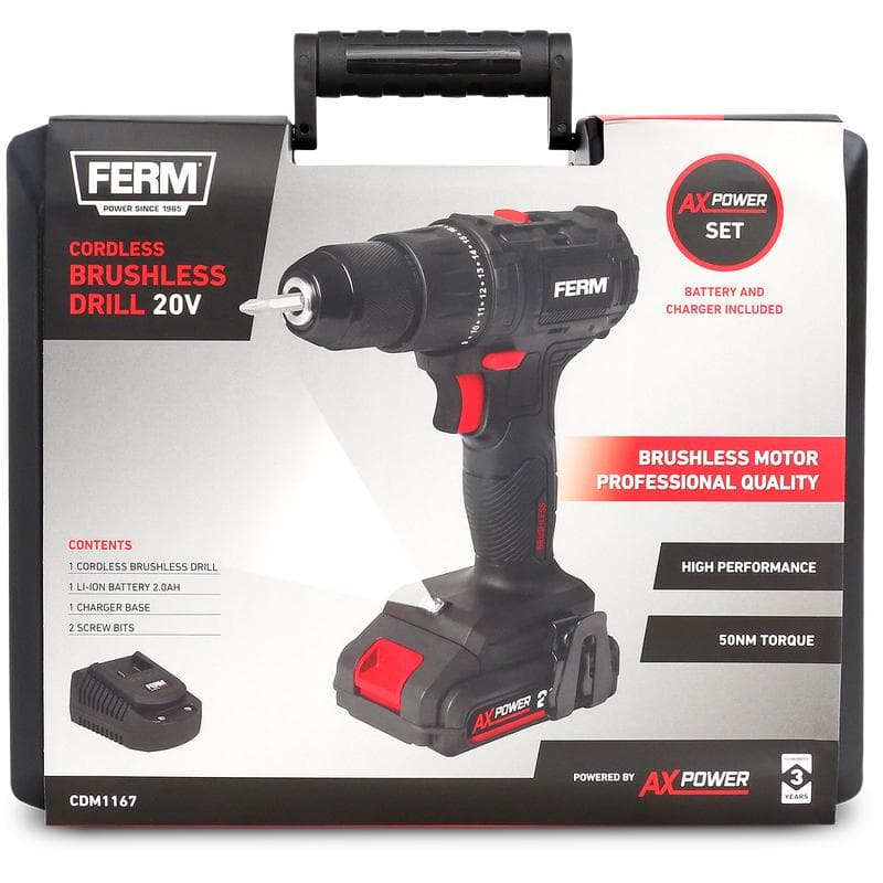 FERM borstelloze accuboormachine