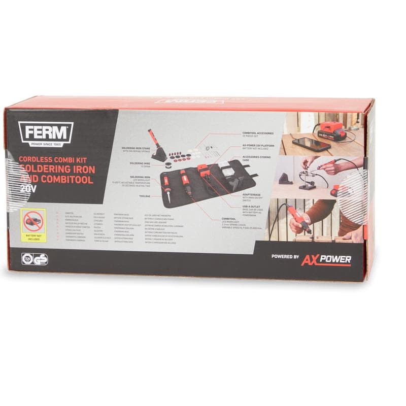 FERM AX-power combitool en soldeerbout