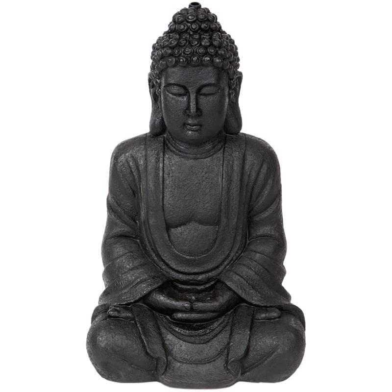 Boeddha waterfontein – zwart