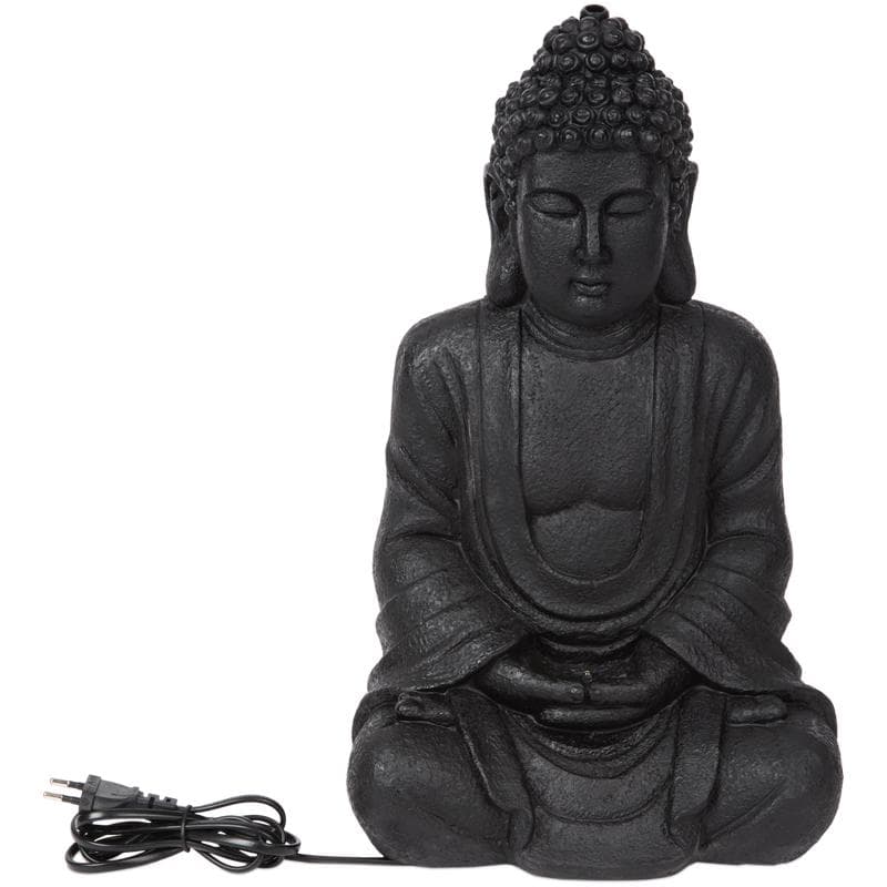 Boeddha waterfontein – zwart
