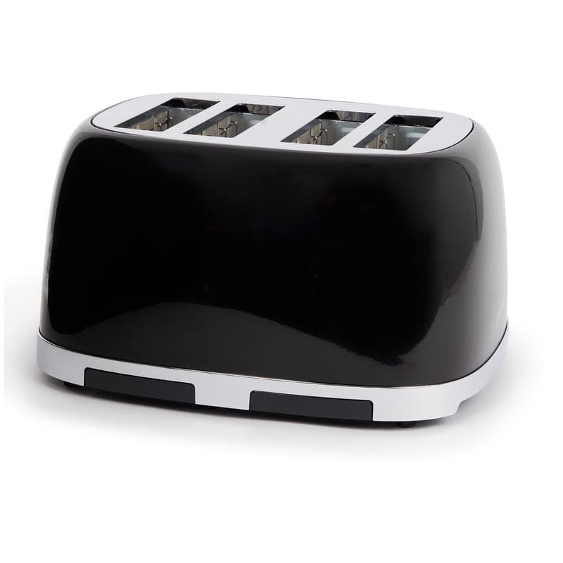 Grille-pain 4 tranches design rétro - noir