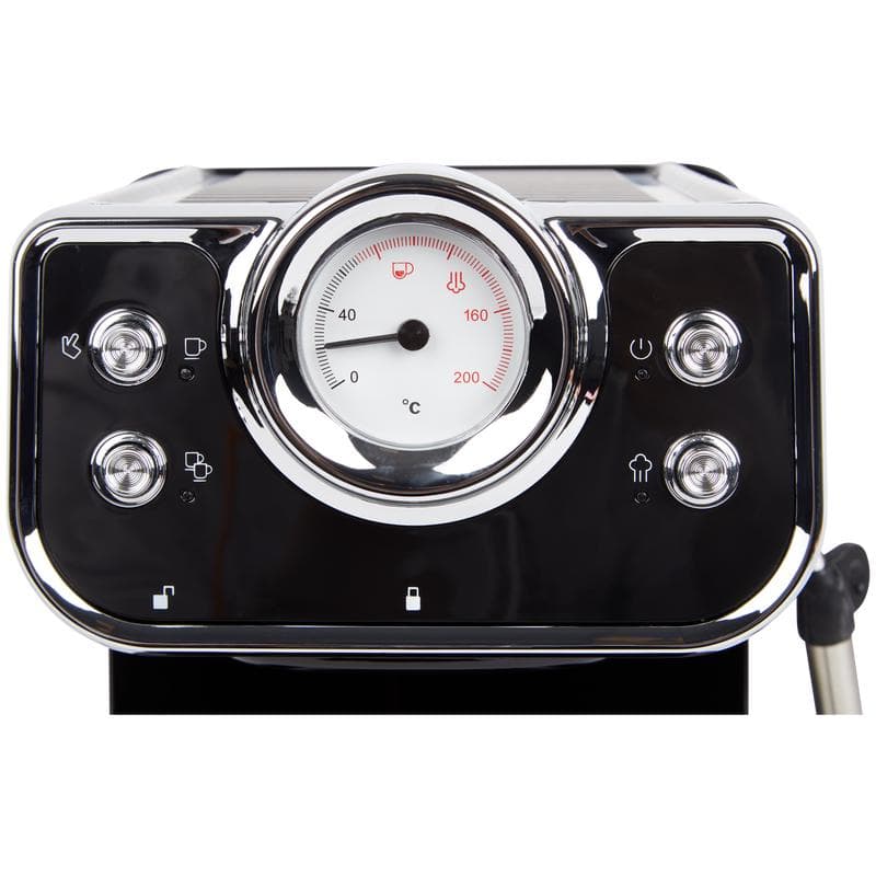 Espressomachine met retrolook - zwart