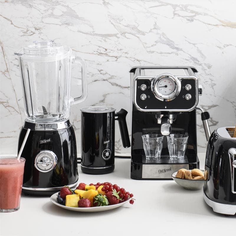 Espressomachine met retrolook - zwart