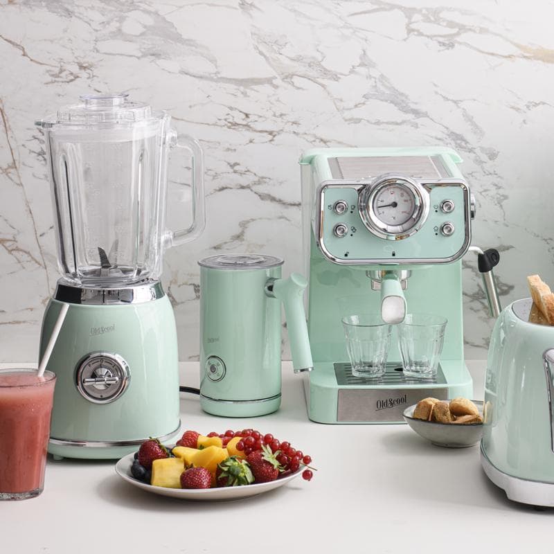 Machine à expresso design rétro - vert menthe
