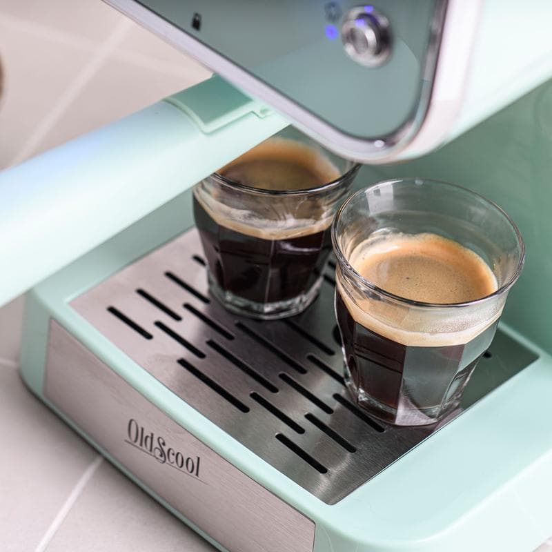 Machine à expresso design rétro - vert menthe