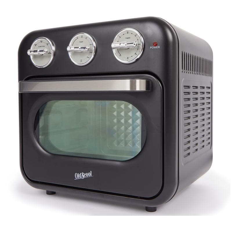 Compacte oven met retrolook - zwart
