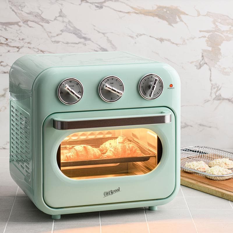 Compacte oven met retrolook - mintgroen