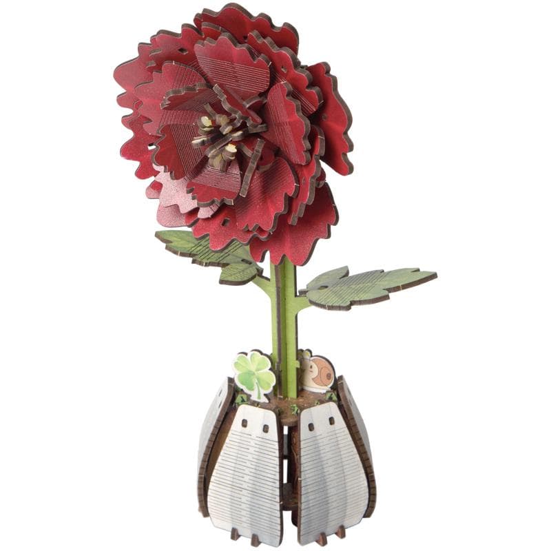 Coffret de puzzles 3D en bois - fleurs