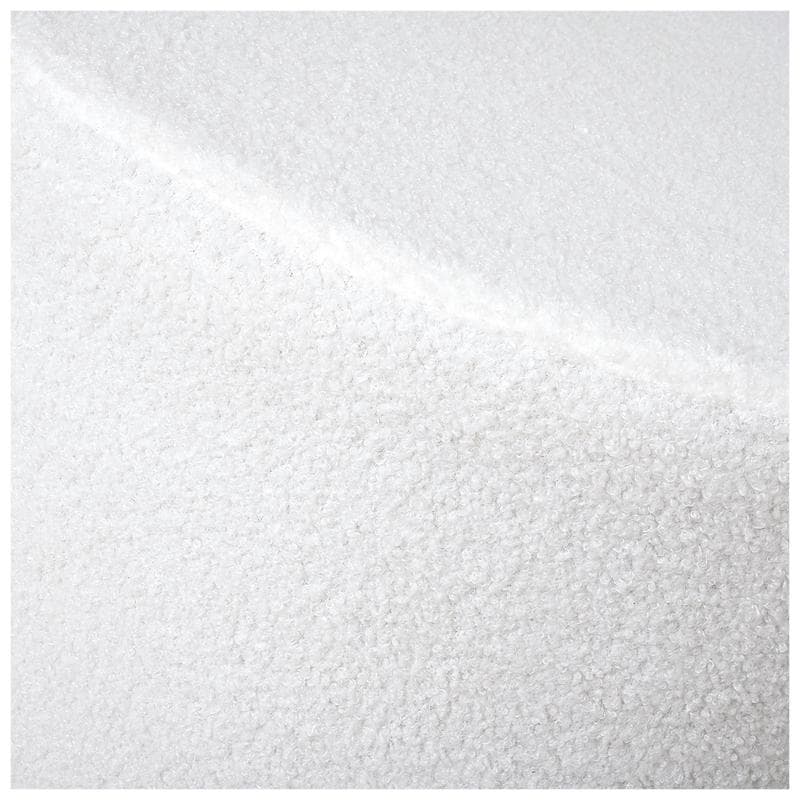 Pouf en teddy - blanc cassé