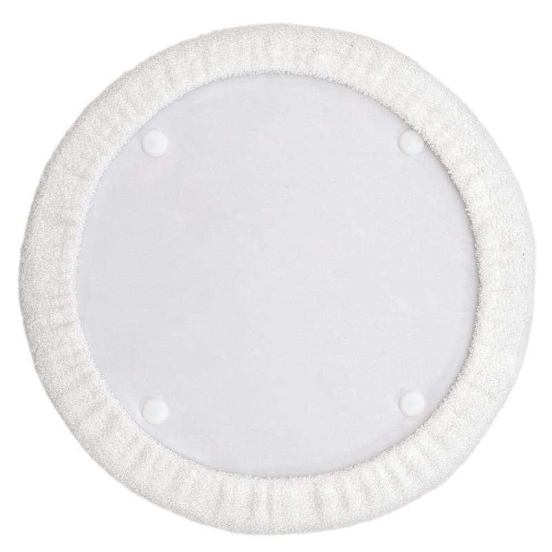 Pouf en teddy - blanc cassé