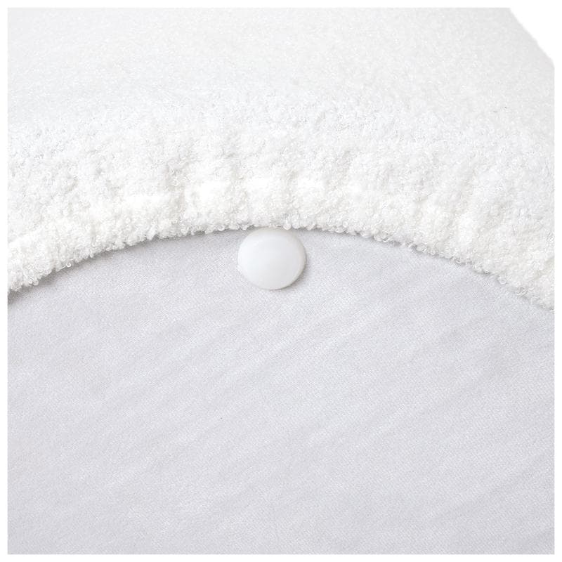 Pouf en teddy - blanc cassé