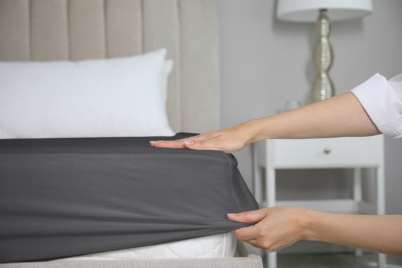 Boxspring hoeslaken 90 x 220 cm - antraciet