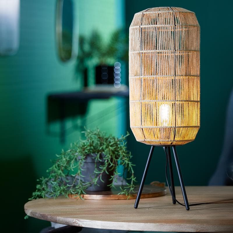 Lampe de table en jute