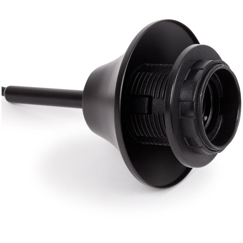 Ronde hanglamp  -  smoke mat zwart