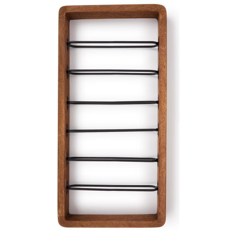 Wijnrek van mangohout - donkerbruin