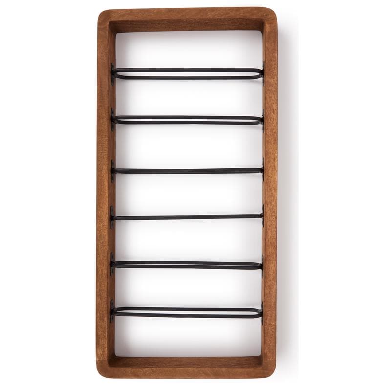 Wijnrek van mangohout - donkerbruin