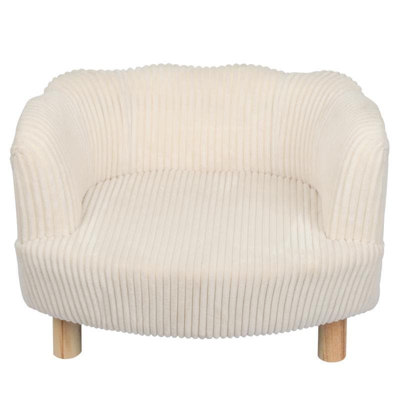 Teddy rib huisdierenfauteuil - wit