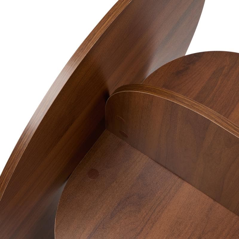 Ronde design bijzettafel - bruin